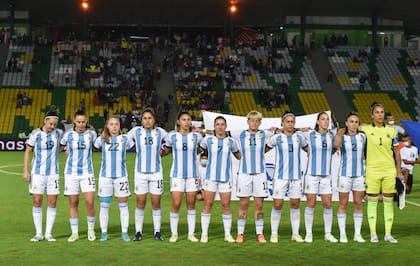 La formación titular de la Argentina que jugó la última fecha de fase de grupos, ante Venezuela