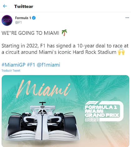 La Fórmula 1 anunció el GP de Miami y se encendió la polémica en las redes sociales