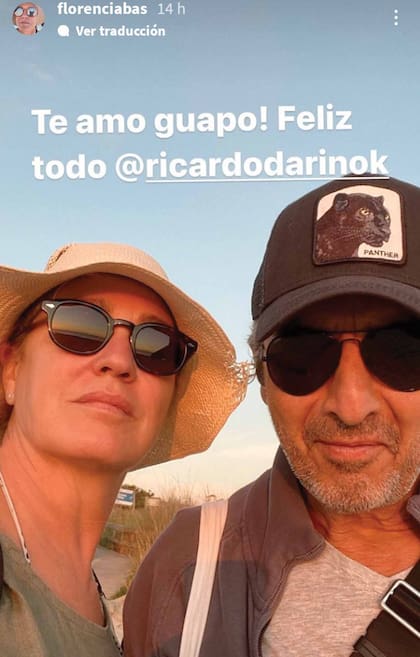 La foto con la que Florencia le dedicó un dulce saludo de cumpleaños a su marido.