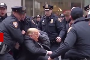 La foto creada por inteligencia artificial de Donald Trump, por un usuario anónimo vía Midjourney