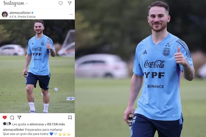 La foto de Alexis Mac Allister que likeó Ailén Cova