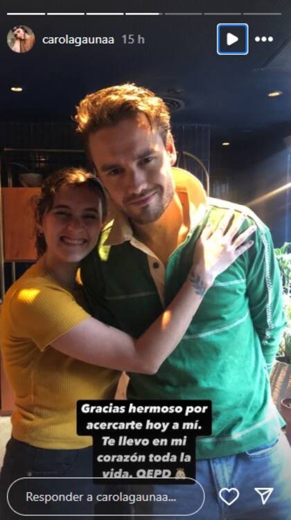 La foto de Carola, la persona que habría visto por última vez con vida a Liam Payne