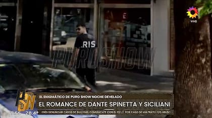 La foto de Dante Spinetta presuntamente caminando en el barrio de Griselda Siciliani (Foto: Captura de TV)
