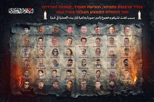 La foto "de despedida" de los rehenes publicada recientemente por Hamas
