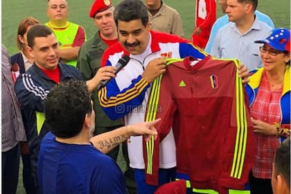 La foto de Diego con Maduro publicada en Instagram