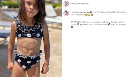 La foto de Francesca, la hija menor de Cinthia Fernández, que provocó polémica