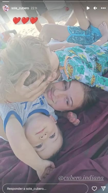 La foto de Indiana Cubero junto a su primito y su hermanito menor (Foto: Captura Instagram/@sole.cubero)