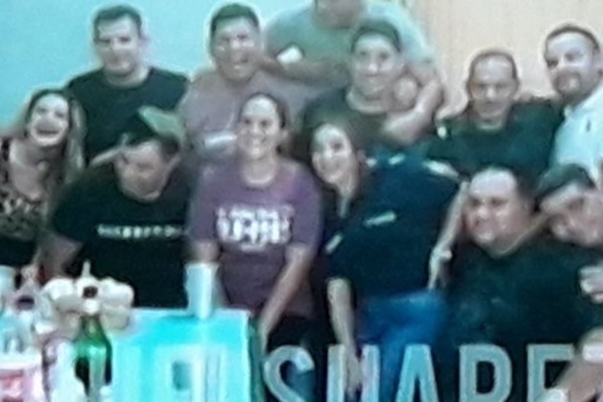 La foto de la fiesta que circula en las redes