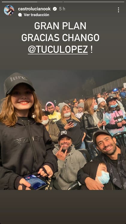 La foto de Luciano Castro y el Tucu López durante el show de María Becerra