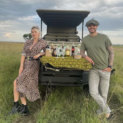 La foto del picnic de Wanda Nara y Mauro Icardi en Tanzania
