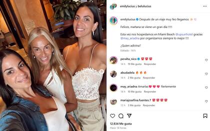 La foto familiar de Belu y Emily Lucius con su mamá Silvia