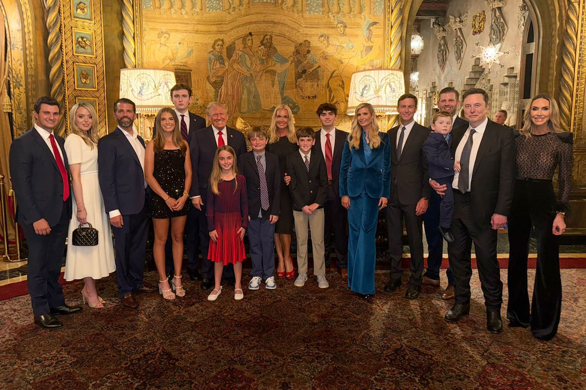 La foto familiar de Trump compartida por Kai Trump junto a Elon Musk