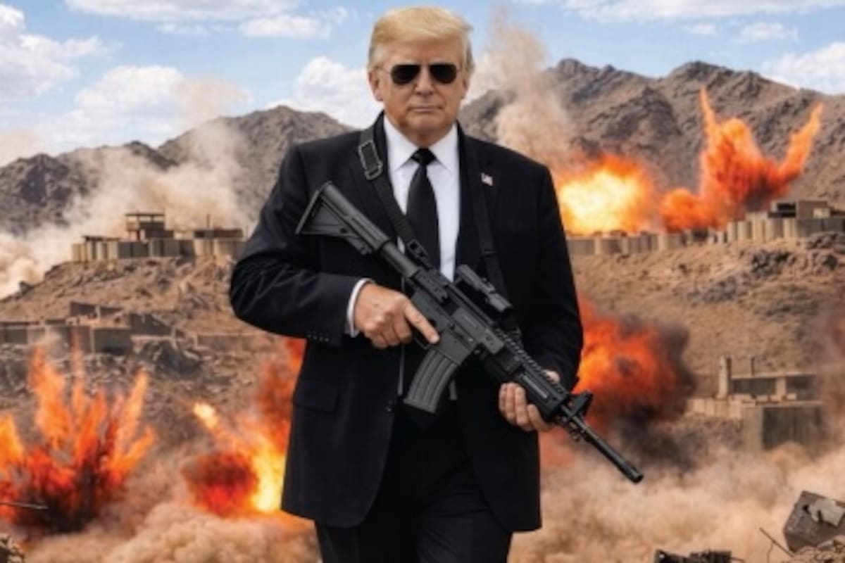 La foto intervenida que publicó Trump para mandar un mensaje a Irán