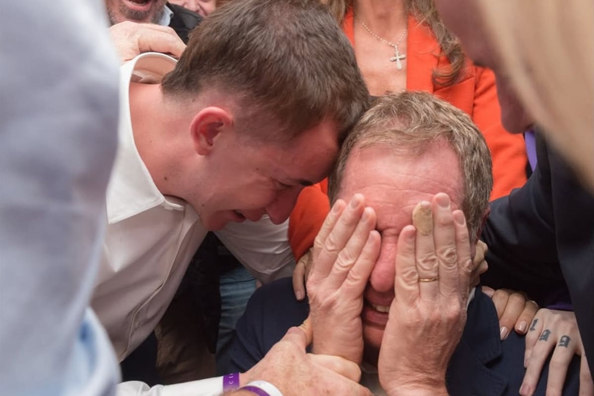 La foto junto a Santilli que publicó su hijo.