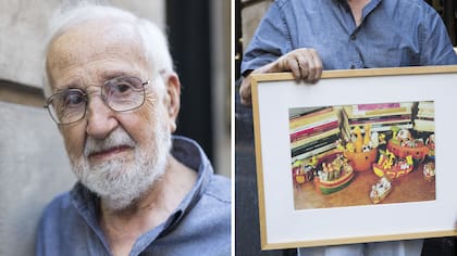 La foto. Noé Jitrik elige una foto tomada por su hija, la artista Magdalena Jitrik, pensada como portada de alguno de los libros. "Es una hermosa foto y en ella se ven las arcas que he juntado en algunos viajes." Los libros de la foto fueron puestos al azar.