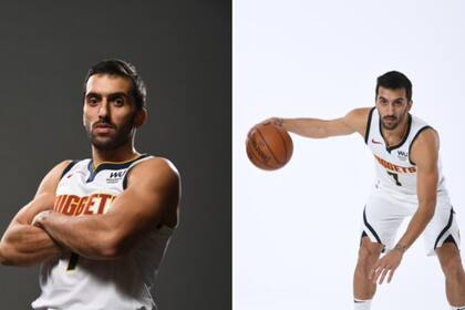 La foto oficial de Facundo Campazzo con la camiseta de Denver Nuggets