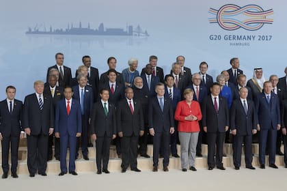 La foto oficial de la cumbre del G-20 en Hamburgo