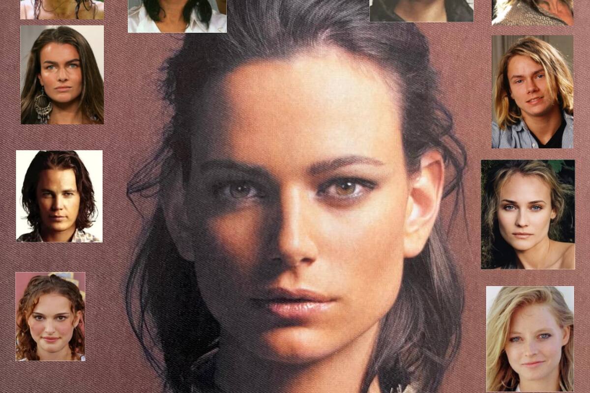 La foto original de Leticia Sardá y los rostros parecidos con los que la relacionaban en Reddit