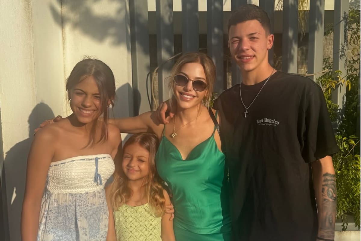 La foto que compartió Evangelina con sus hijos y ya sin Demichelis