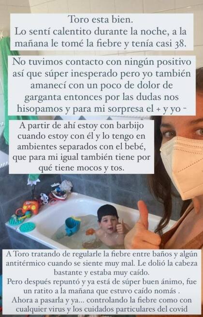 La foto que compartió Juana con la noticia. Fuente: Instagram