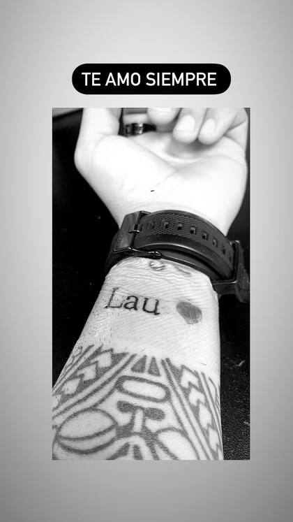 Matías Defederico se hizo un tatuaje de su actual pareja, Laura