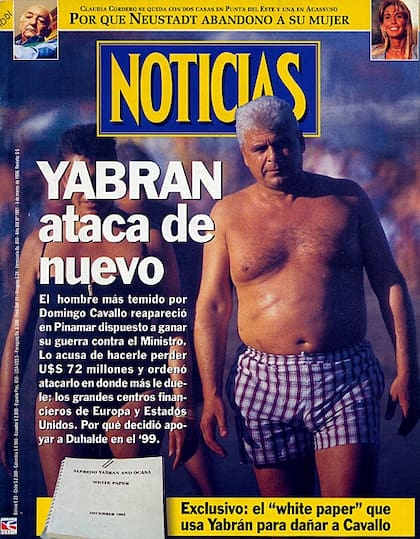 Una tapa que marcó época: Yabrán en Pinamar, junto a su esposa. Sería el detonante que le costaría la vida a José Luis Cabezas
