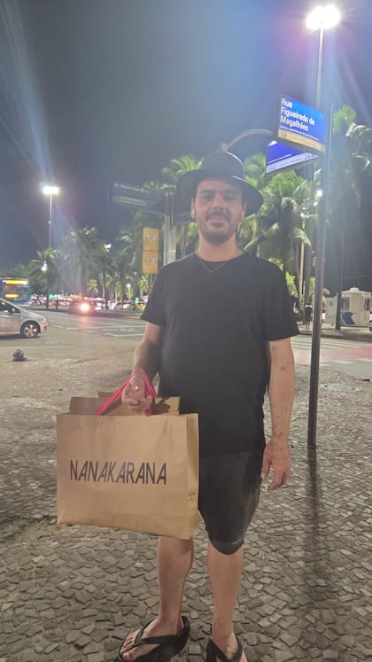 La foto que Lucas Grinstein le mandó a su mamá desde Río de Janeiro