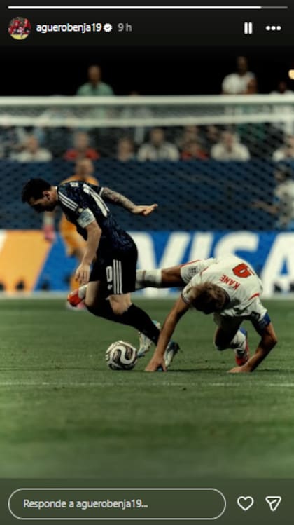 La foto que publicó Benjamín Agüero luego de que Harry Kane ganara el Balón de Oro (Foto: Instagram @aguerobenja19)