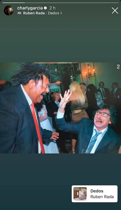 La foto que publicó Charly García para recordar a Rubén Rada