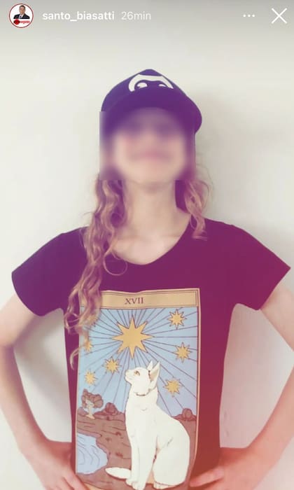 La foto que Santo Biasatti compartió en su cuenta de Instagram y minutos después borró