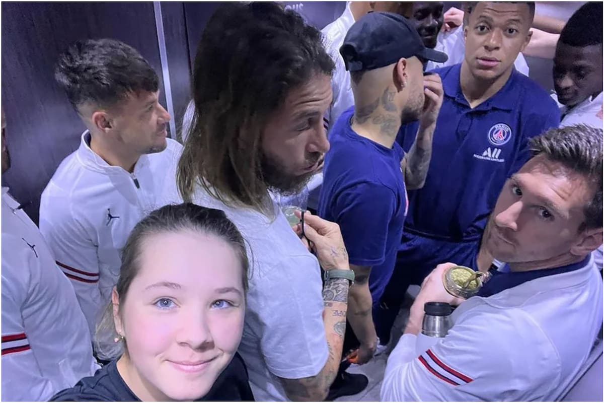 La foto que se hizo viral de la golfista rusa con los jugadores del PSG en un ascensor
Foto: Instagram @marta_silchenko_golf