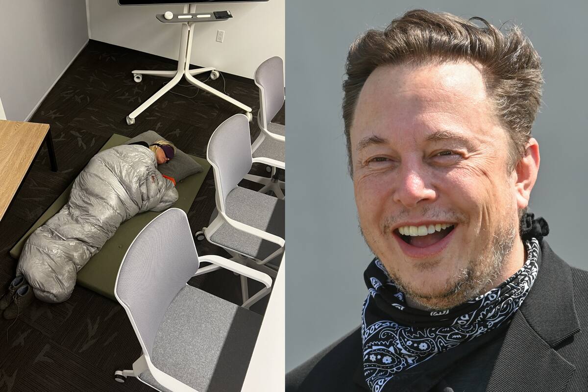 La foto que se viralizó, irónicamente, en Twitter mostró a una ejecutiva de la red social durmiendo en la oficina