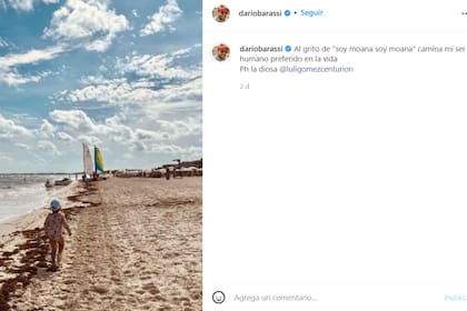 La foto que subió Darío Barassi de su hija