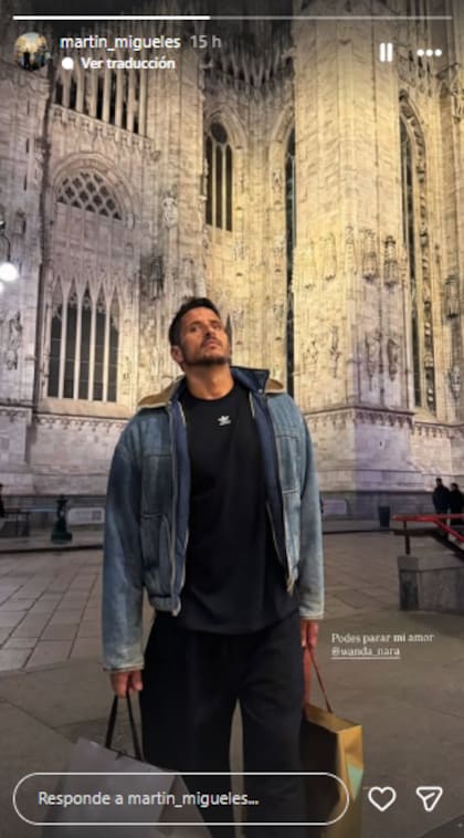 La foto que subió Migueles desde Milán (Foto: Instagram @wanda_nara)