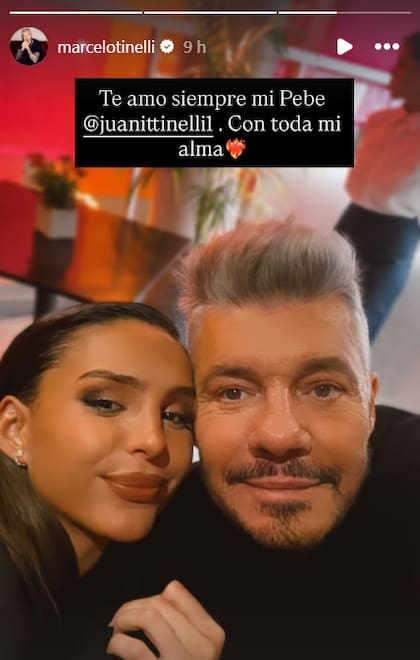 La foto que subió Tinelli junto a su hija Juana
