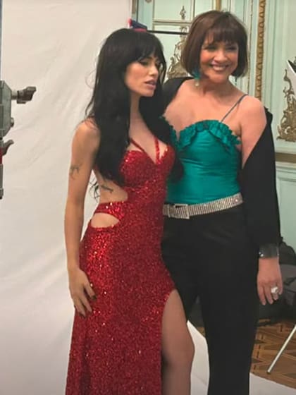 La foto que subió Vernaci junto a Lali, tomada el día de la grabación