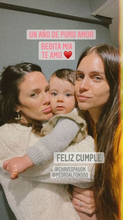 La foto que subió Zaira Nara el día en que Filipa cumplió 1 año, en el 2021