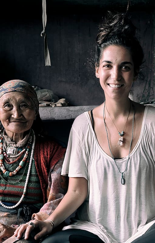 La fotógrafa Tamara Merino en su viaje al Himalaya