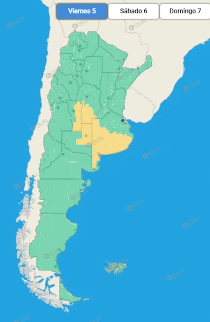 La franja central del país, la más castigada a nivel meteorológico