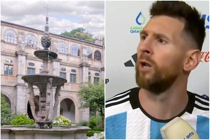 La frase de Messi durante el Mundial se grabó en una piedra hace más de 400 años (Foto: abadiadesamos.com / Captura de video)