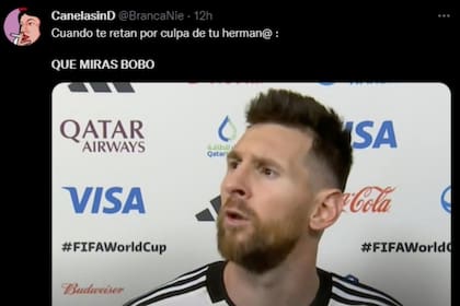 La frase de Messi se convirtió rápidamente en meme (Captura Twitter)