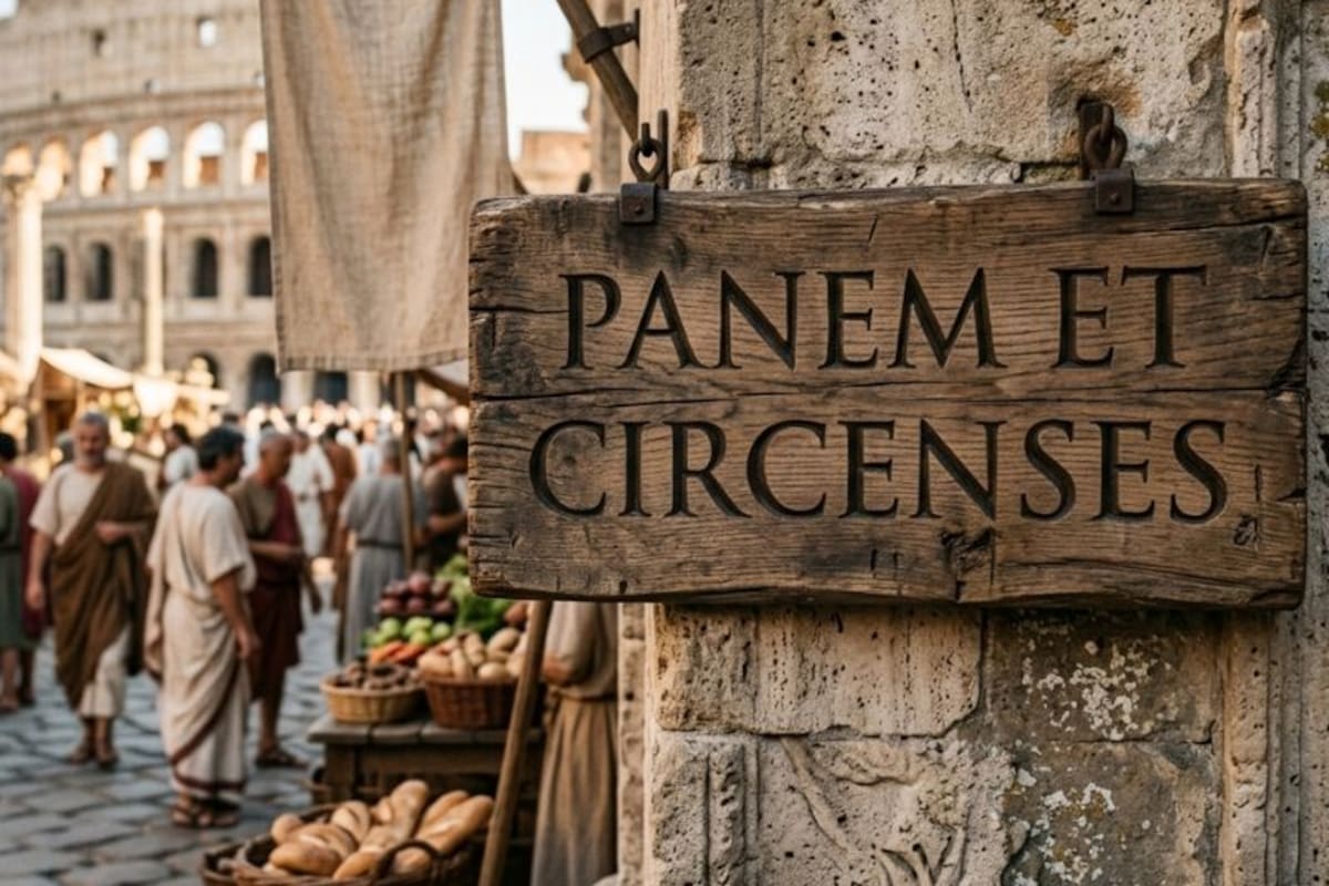 La frase "Panem et circenses" fue utilizada por primera vez en el siglo I d.C.
