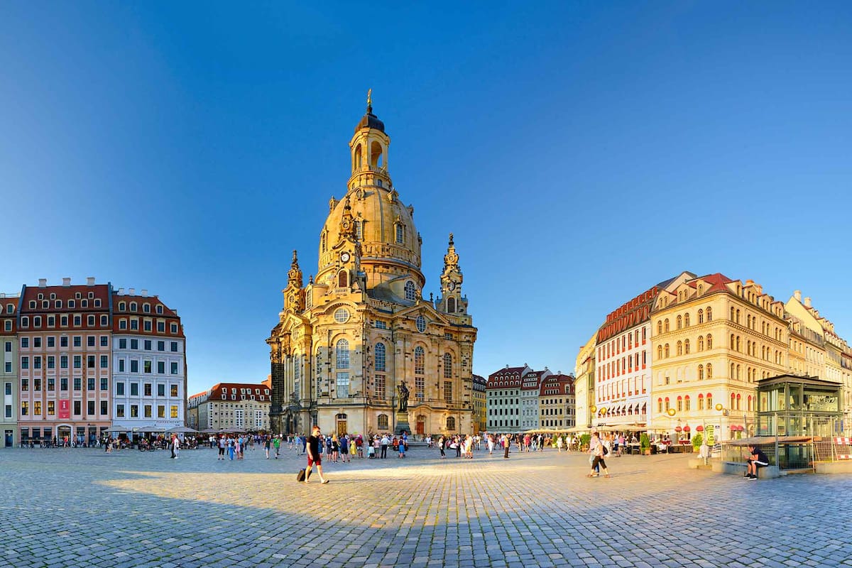 La Frauenkirche, emblema de la reconstrucción de la ciudad.