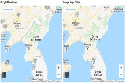 Con "Google Maps Borders", Weckert mostró que no existe una única interpretación del territorio. Las fronteras se dibujan diferentes de acuerdo al buscador de Google de cada país