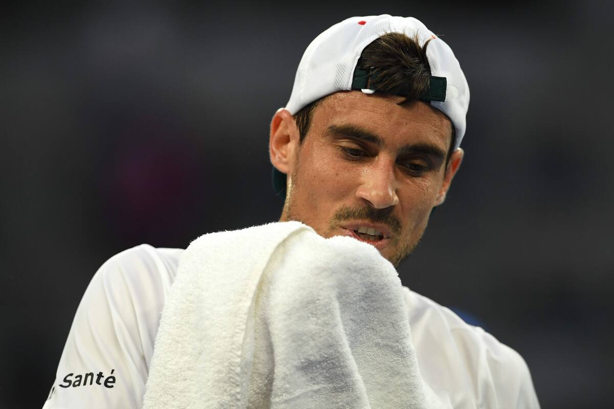 La frustración de Pella, que se vio mayormente sometido en el encuentro ante Fognini