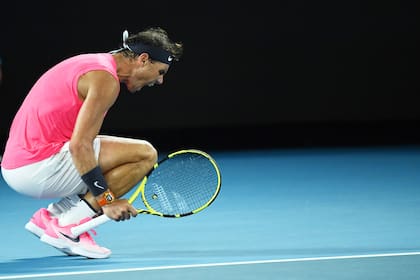 La frustración de Rafael Nadal en el partido ante Dominic Thiem