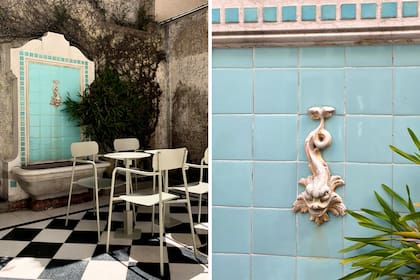 La fuente se conservó en su estado original y funciona, aunque actualmente no se utiliza para evitar que el agua la dispersión del dengue, cosas que no pasaban cuando se construyó esta casa.