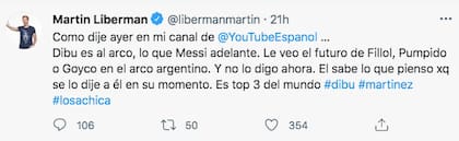 La fuerte comparación de Martín Liberman entre Lionel Messi y Emiliano Martínez