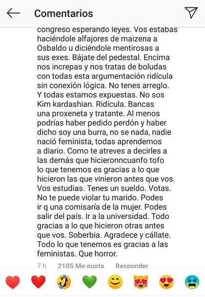 La fuerte respuesta de Carolina Aguirre al descargo de Jimena Barón