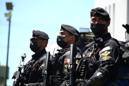 La fuerza antidrogas de la Policía de Córdoba participó de la presentación del plan lanzado por Patricia Bullrich
